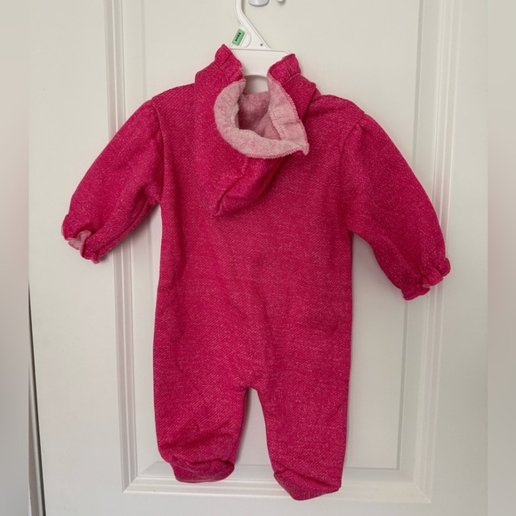 Coney Isle embroidered “LOVE” Zip Up Hoodie Footie - Picture 2 of 2